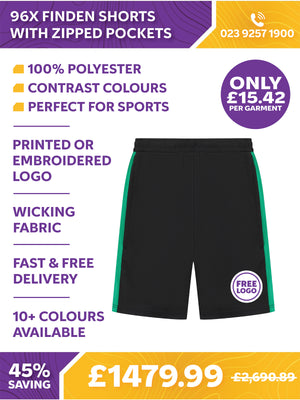 96 x Finden Shorts with Zipped Pockets