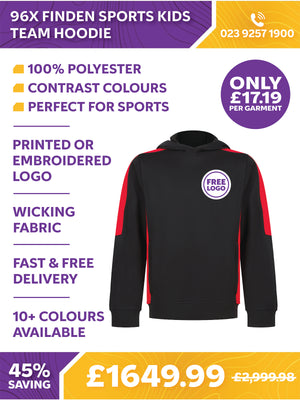96 x Finden Sports Kids Team Hoodie
