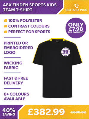 48 x Finden Sports Kids Team T-Shirt