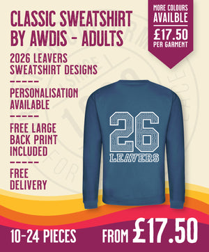 Classic Sweatshirt - Adult Size - 10-24 Pieces in by printlab.clothing — Custom branded clothing by Print Press, featuring premium embroidery produced in our specialist print lab in the UK.