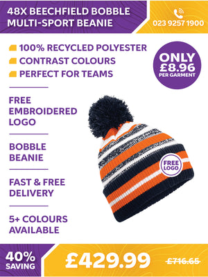 48 x Beechfield Bobble Multi-Sport Beanie