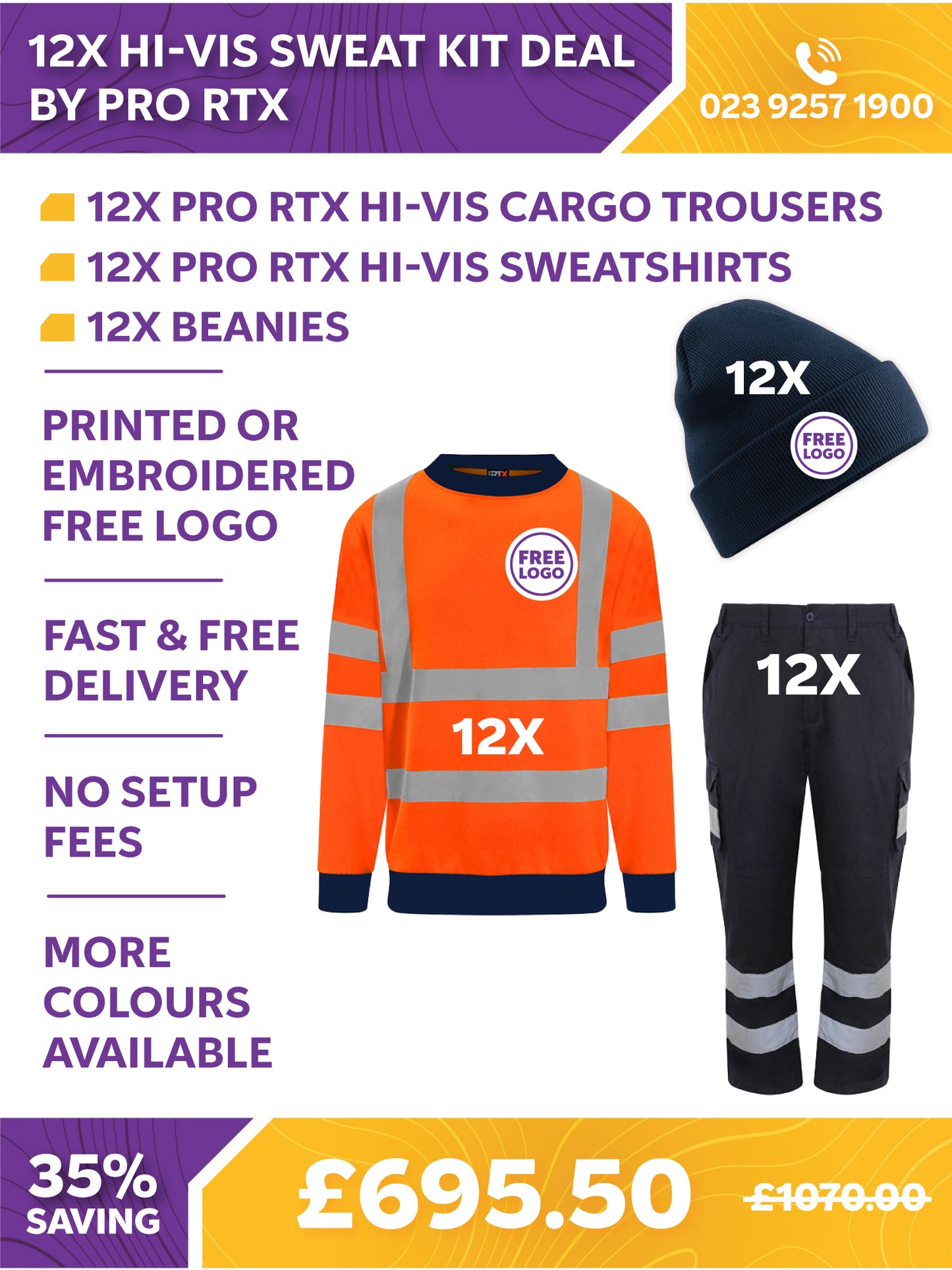 12x Hi-Vis Sweater Kit By Pro RTX