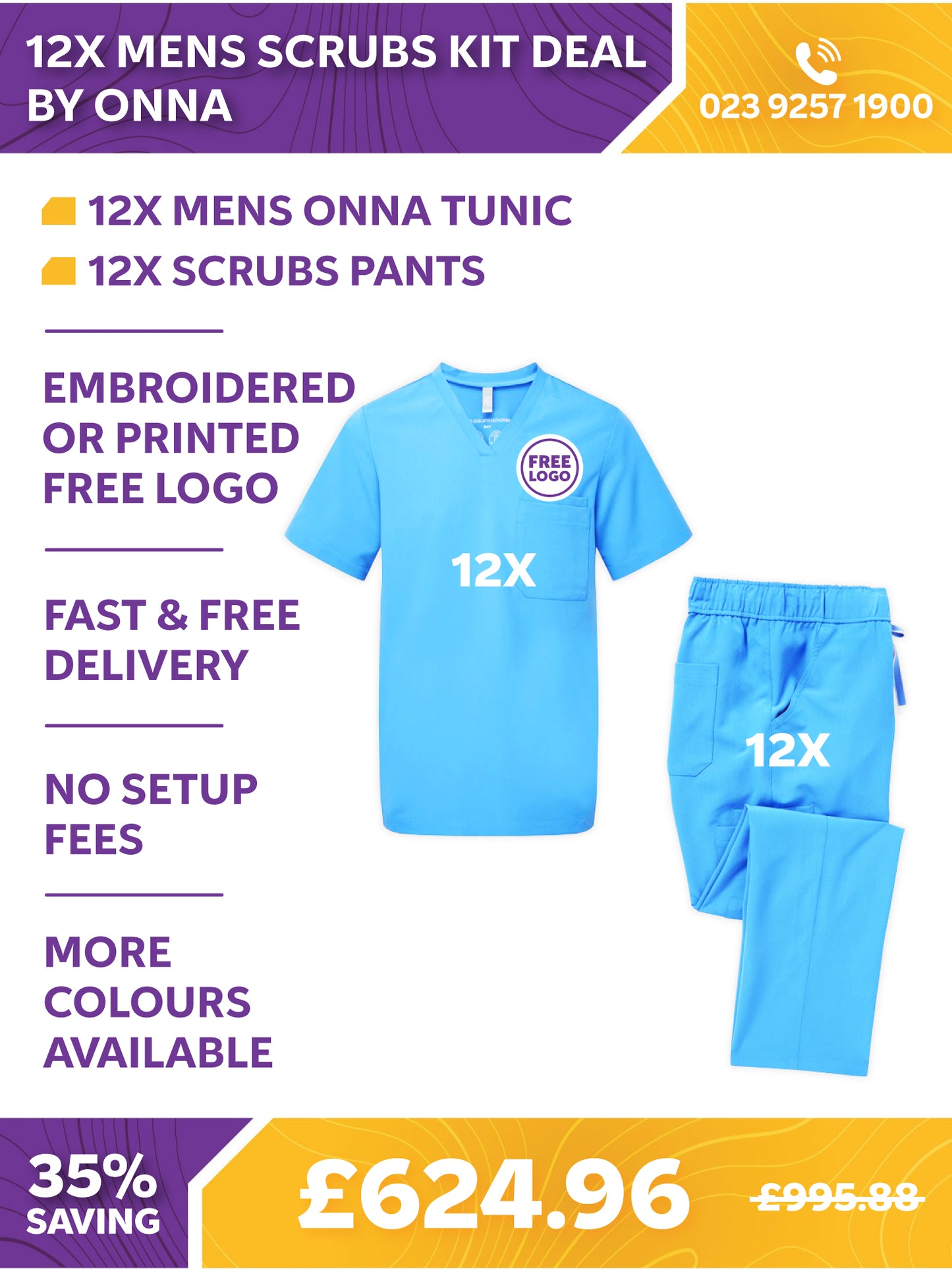 12x Mens Scrubs Deal by Onna