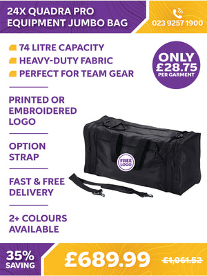24 x Quadra Pro Equipment Jumbo Bag