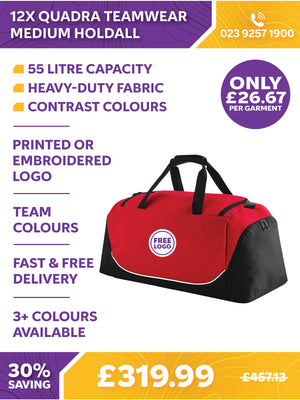 12 x Quadra Teamwear Medium Holdall
