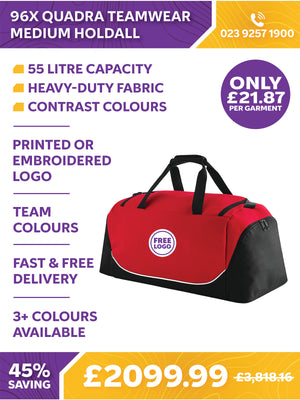 96 x Quadra Teamwear Medium Holdall