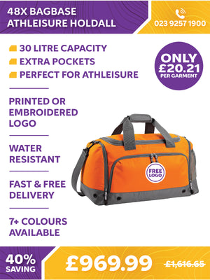 48 x Bagbase Athleisure Holdall Bag