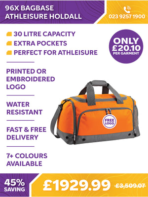 96 x Bagbase Athleisure Holdall Bag