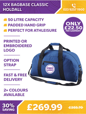 12 x Bagbase Classic Holdall
