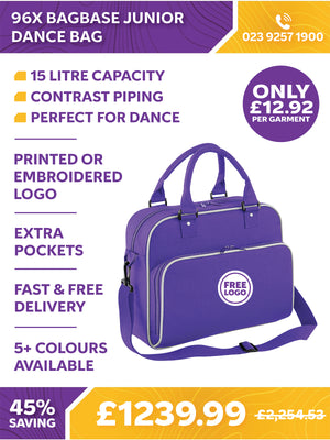 96 x Bagbase Junior Dance Bag