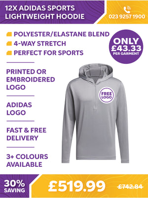 12 x Adidas Sports Lightweight Hoodie
