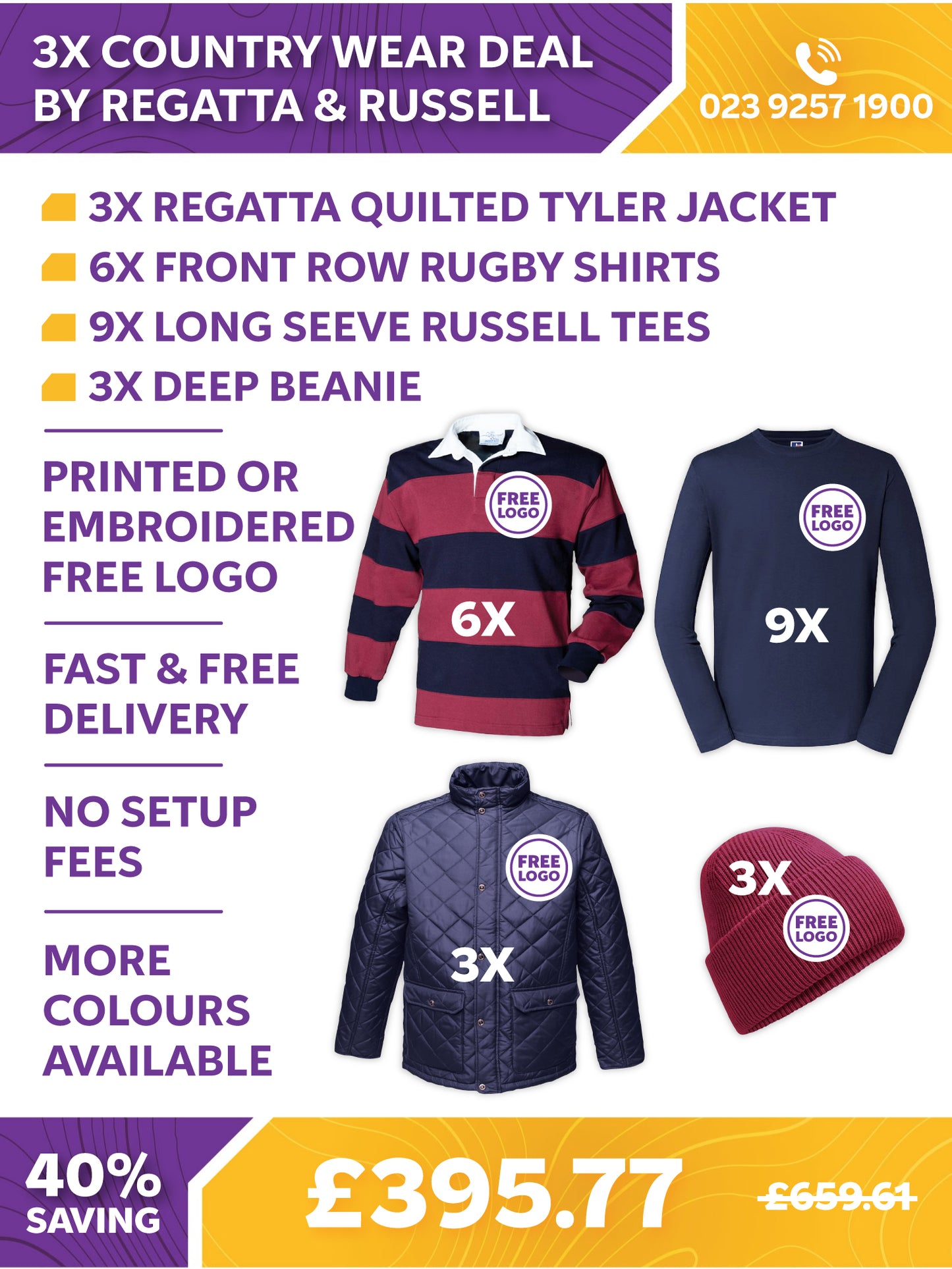 3x Country Wear by Regatta & Russell