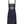 Division waxed-look denim bib apron with faux leather