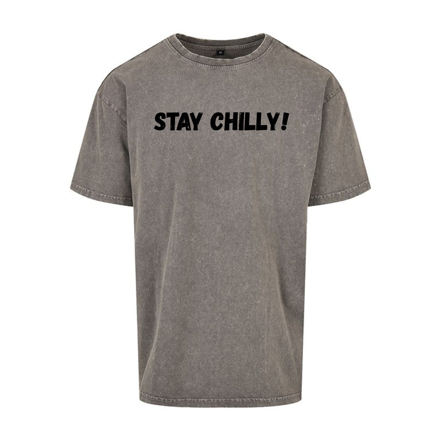 IBH Stay Chilly! Oversized T-Shirt - Black Print (£33.40 inc VAT) in STAY CHILLY! Asphalt by printlab.clothing — Custom branded clothing by Print Press, featuring premium embroidery produced in our specialist print lab in the UK.