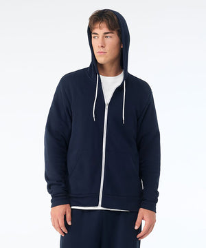 Unisex polycotton fleece full-zip hoodie