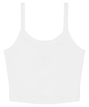 Women’s micro rib spaghetti strap tank