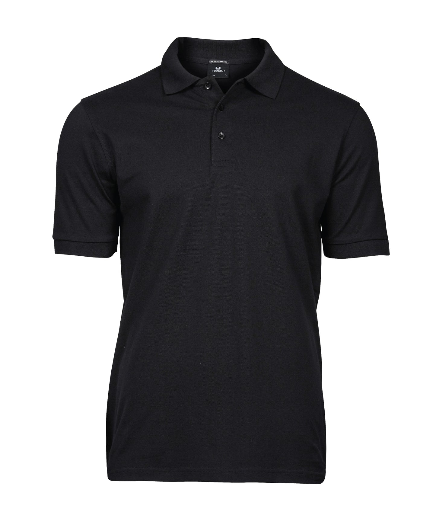 10 x Luxury Stretch Polos by Tee Jays in Black by Print Lab Deals — Custom branded clothing by Print Press, featuring premium embroidery produced in our specialist print lab in the UK.