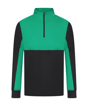 12 x 1/4 Zip Sports Tops by Finden + Hales in Black Emerald by Print Lab Deals — Custom branded clothing by Print Press, featuring premium embroidery produced in our specialist print lab in the UK.