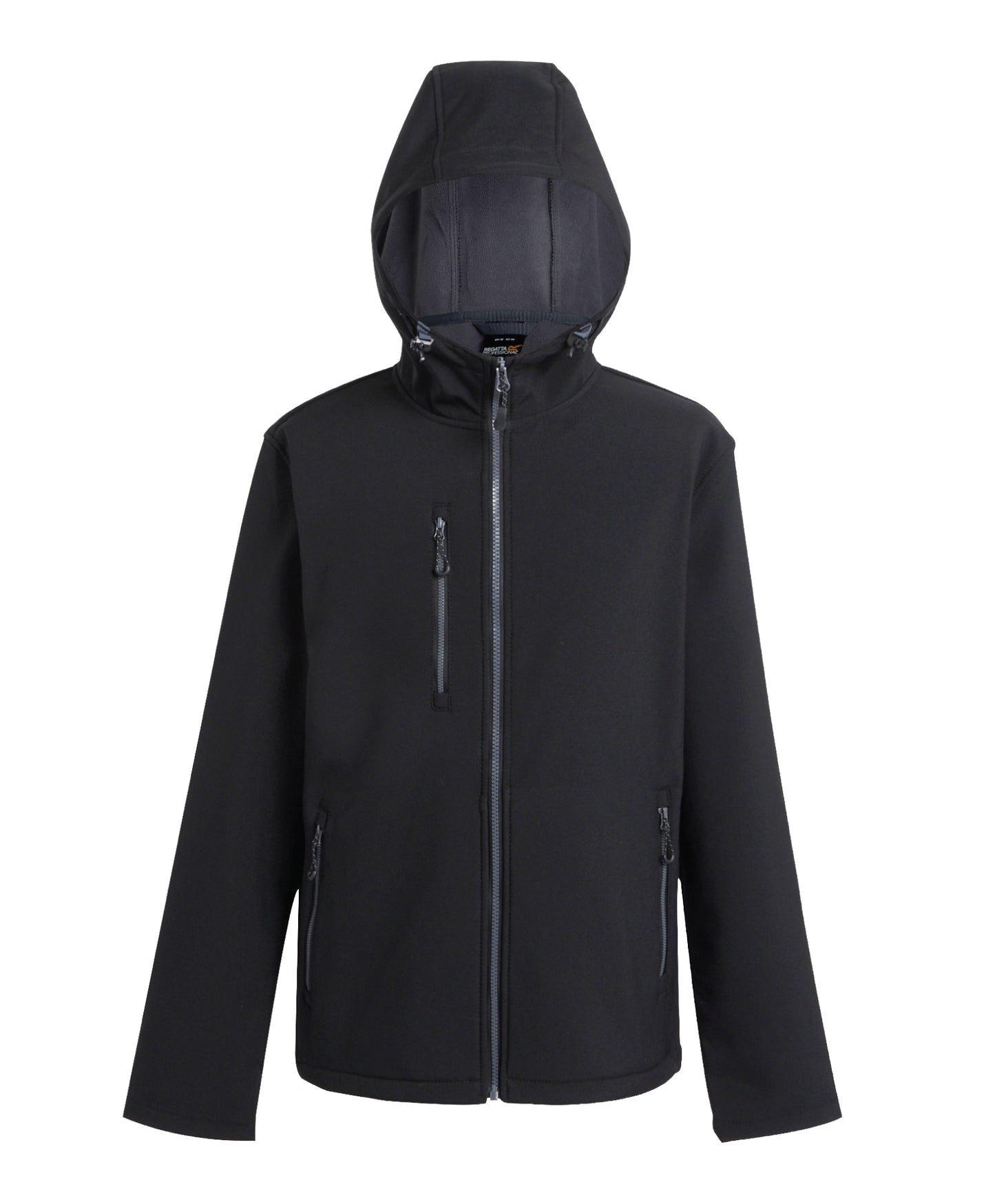 8 x Regatta Hooded Softshell Jackets (2 Layer) in Black Seal by Print Lab Deals — Custom branded clothing by Print Press, featuring premium embroidery produced in our specialist print lab in the UK.