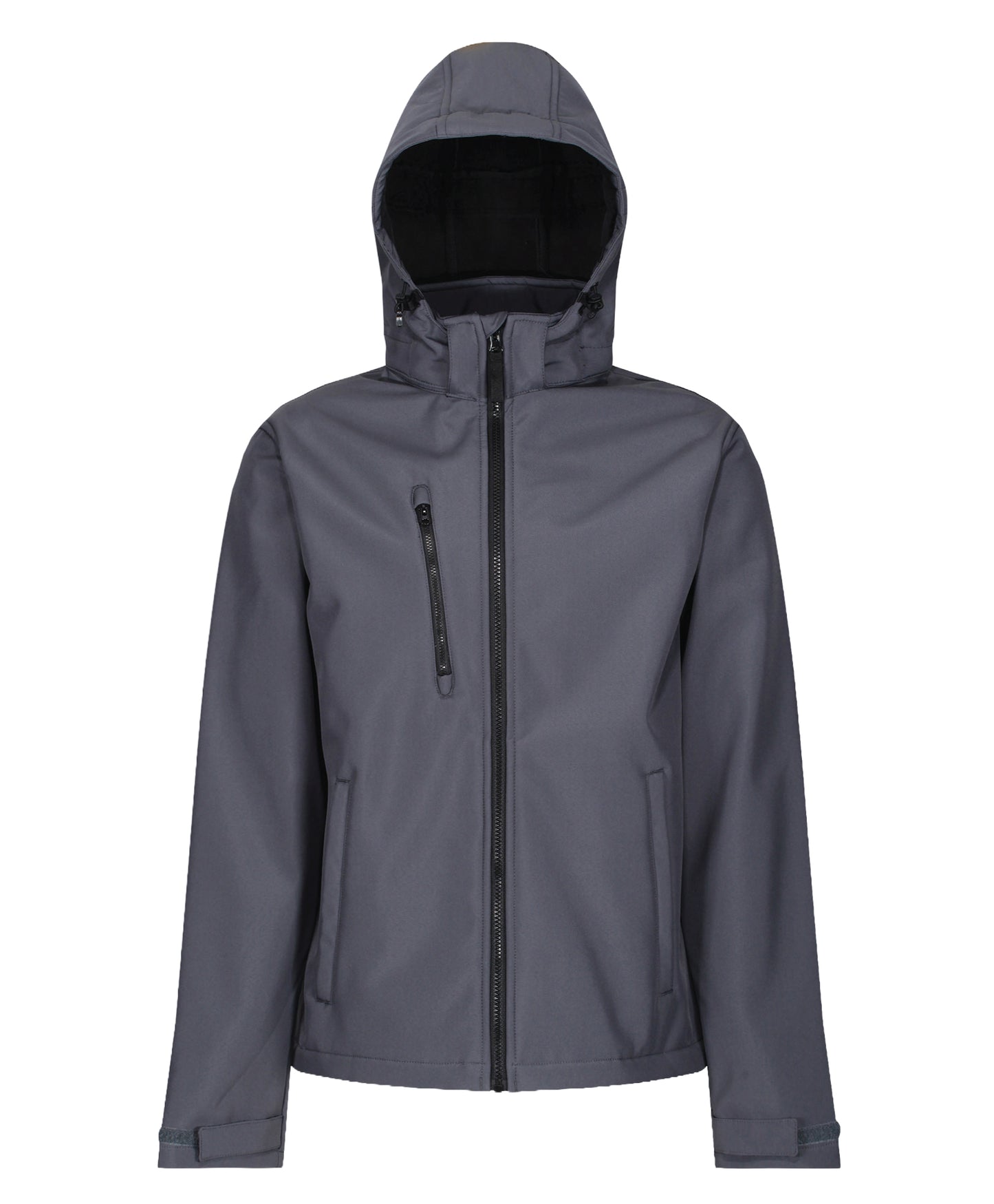 8 x Venturer 3-Layer Hooded Softshells by Regatta in Black Seal by Print Lab Deals — Custom branded clothing by Print Press, featuring premium embroidery produced in our specialist print lab in the UK.