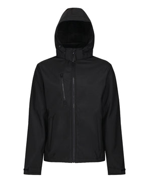 8 x Venturer 3-Layer Hooded Softshells by Regatta in Black by Print Lab Deals — Custom branded clothing by Print Press, featuring premium embroidery produced in our specialist print lab in the UK.