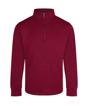 12 x 1/4 Zip Sports Tops by Finden + Hales in Burgundy by Print Lab Deals — Custom branded clothing by Print Press, featuring premium embroidery produced in our specialist print lab in the UK.