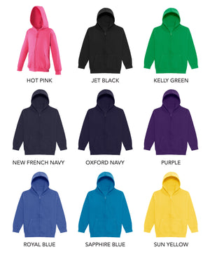 Zipped Hoodie - Kids Size - 25-50 Pieces in by printlab.clothing — Custom branded clothing by Print Press, featuring premium embroidery produced in our specialist print lab in the UK.