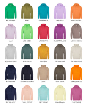 College Hoodie - Adult Size - 10-24 Pieces in by printlab.clothing — Custom branded clothing by Print Press, featuring premium embroidery produced in our specialist print lab in the UK.