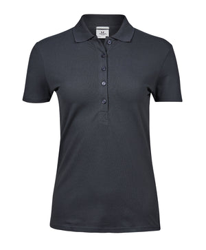 10 x Ladies Luxury Stretch Polos by Tee Jays in Dark Grey by Print Lab Deals — Custom branded clothing by Print Press, featuring premium embroidery produced in our specialist print lab in the UK.
