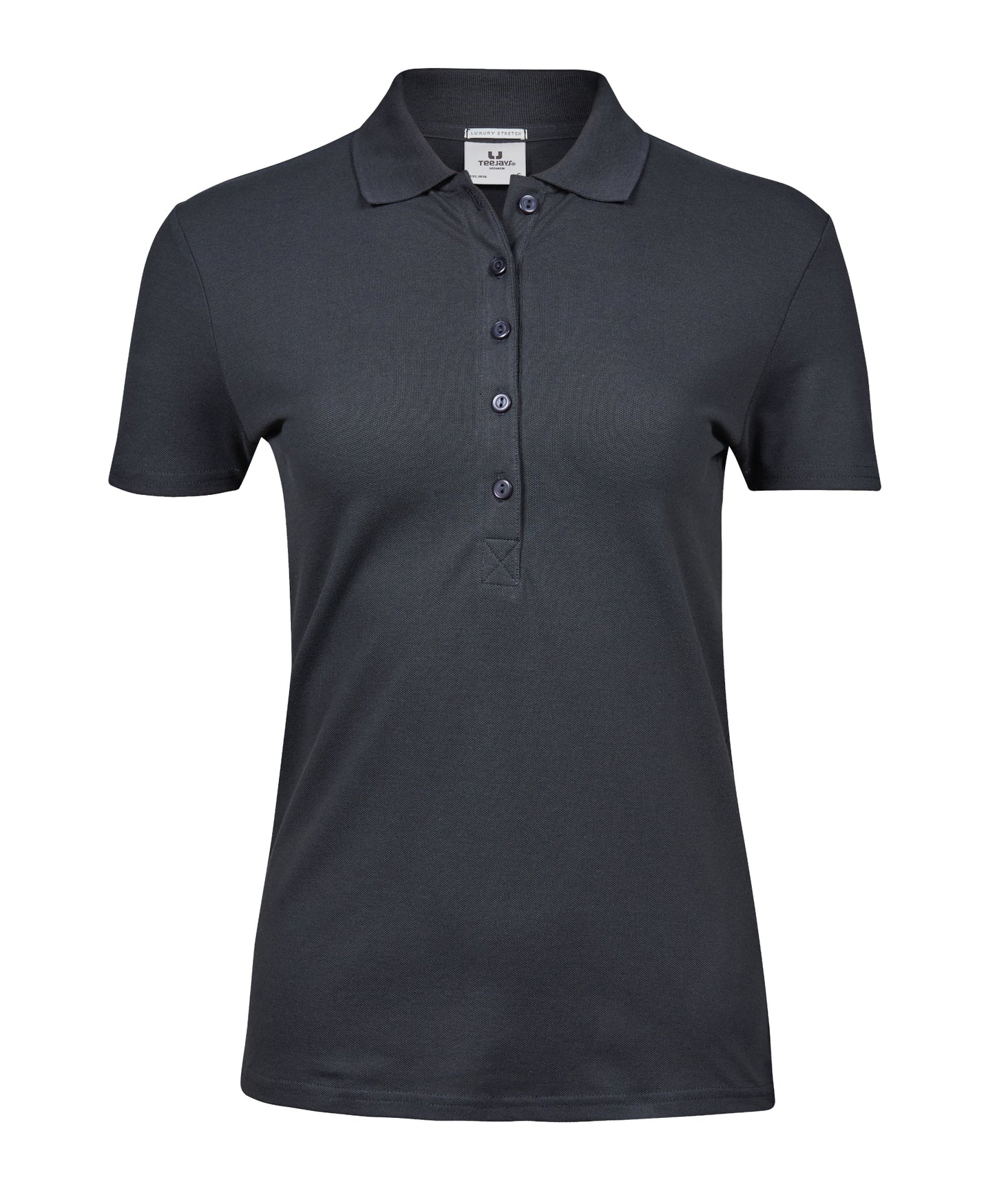 10 x Ladies Luxury Stretch Polos by Tee Jays in Dark Grey by Print Lab Deals — Custom branded clothing by Print Press, featuring premium embroidery produced in our specialist print lab in the UK.