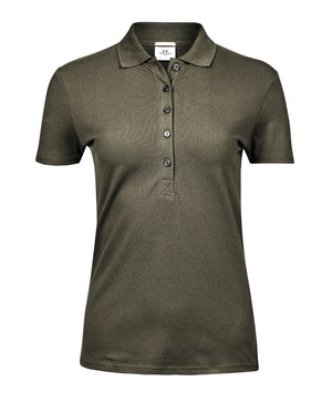 10 x Ladies Luxury Stretch Polos by Tee Jays in Deep Green by Print Lab Deals — Custom branded clothing by Print Press, featuring premium embroidery produced in our specialist print lab in the UK.