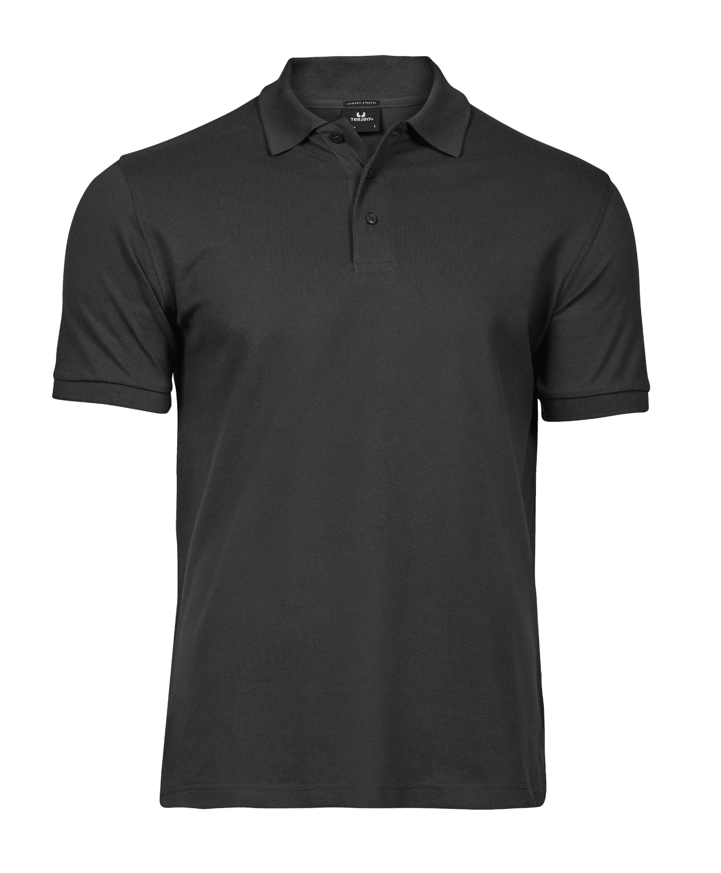 10 x Luxury Stretch Polos by Tee Jays in Dark Grey by Print Lab Deals — Custom branded clothing by Print Press, featuring premium embroidery produced in our specialist print lab in the UK.