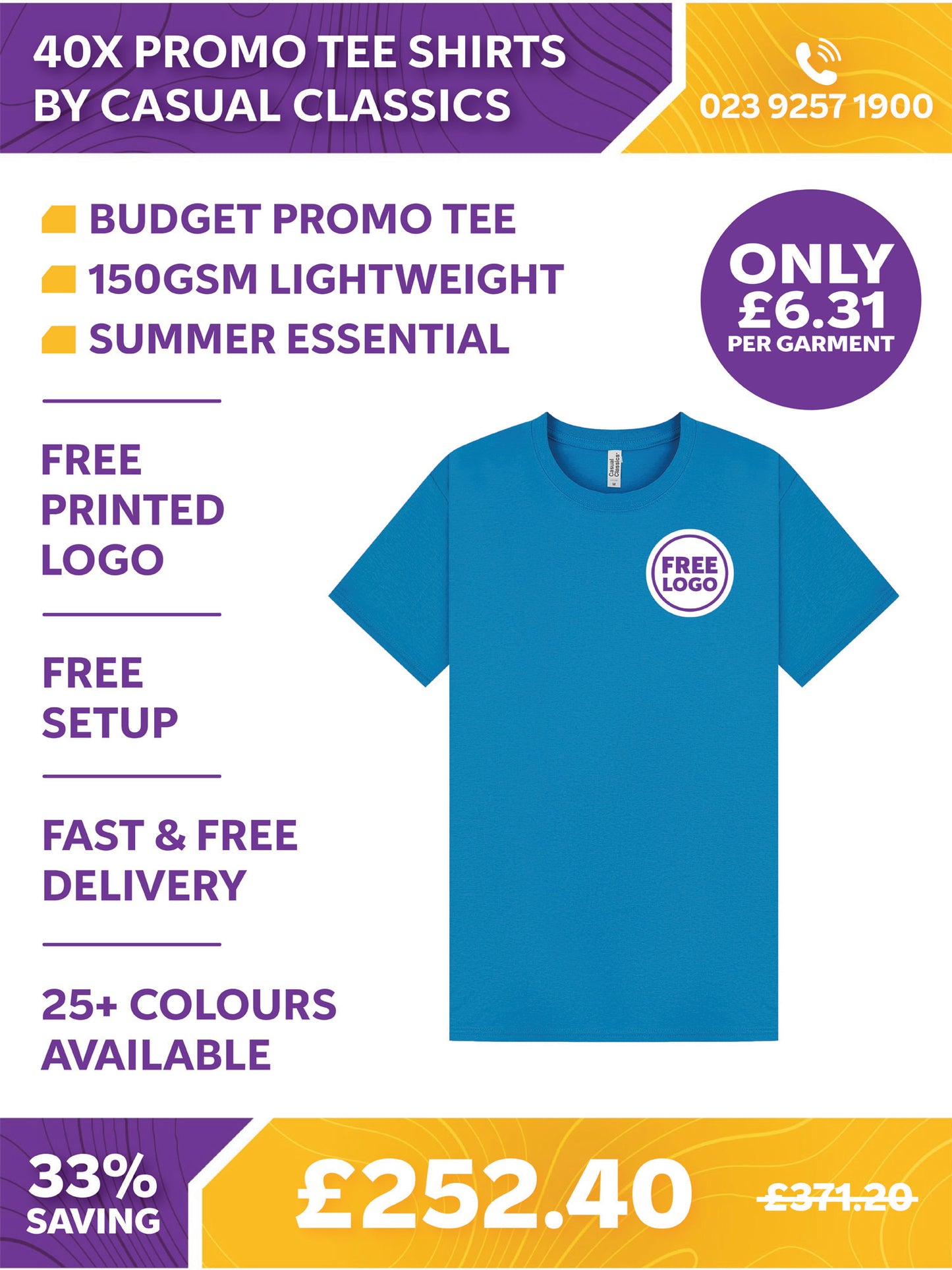 40 x Promo Tees by Casual Classics