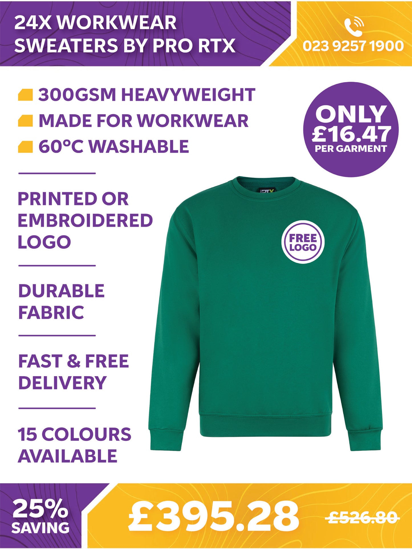 24 x Workwear Sweaters by Pro RTX
