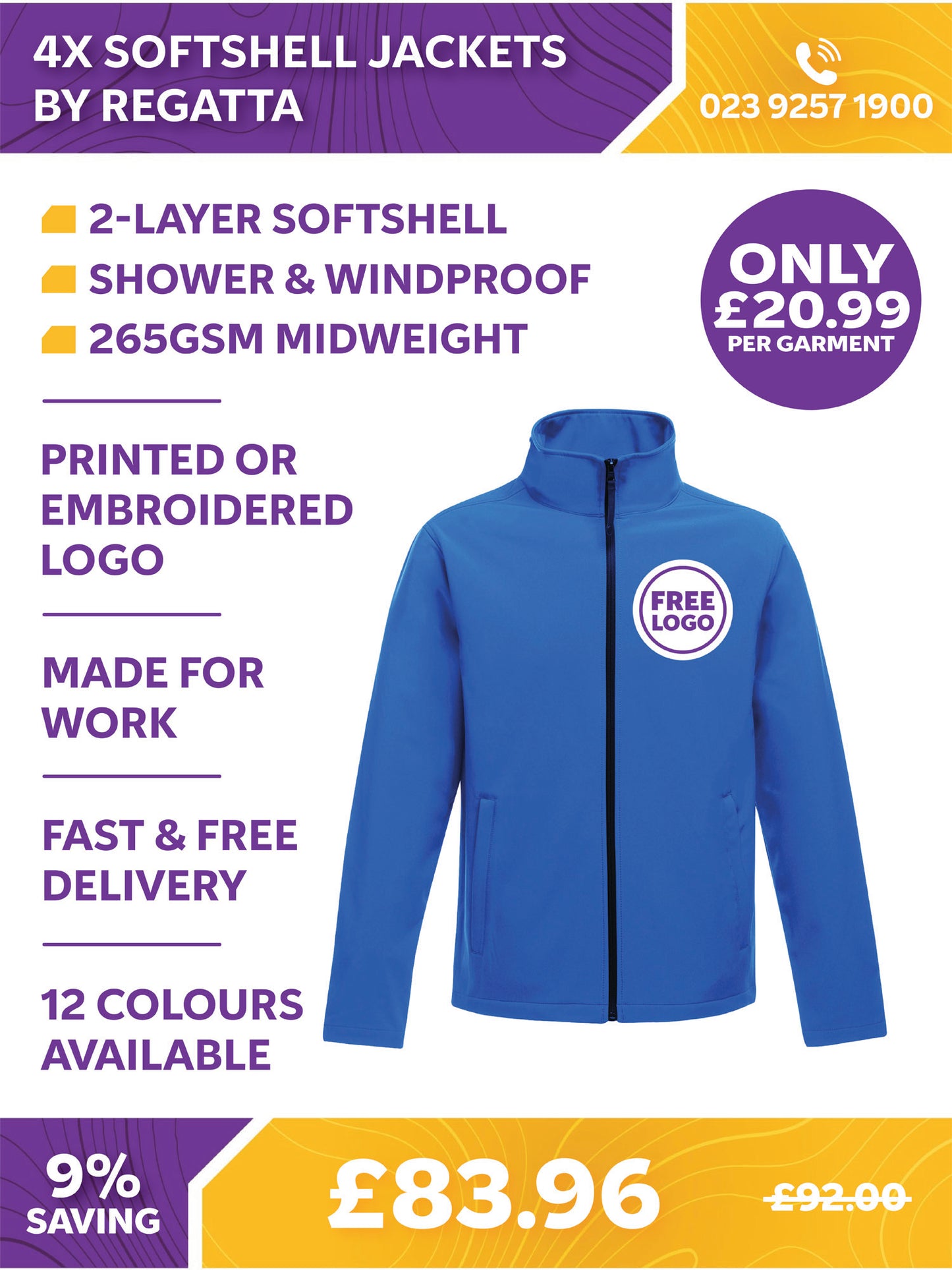 4 x Softshell Jackets by Regatta