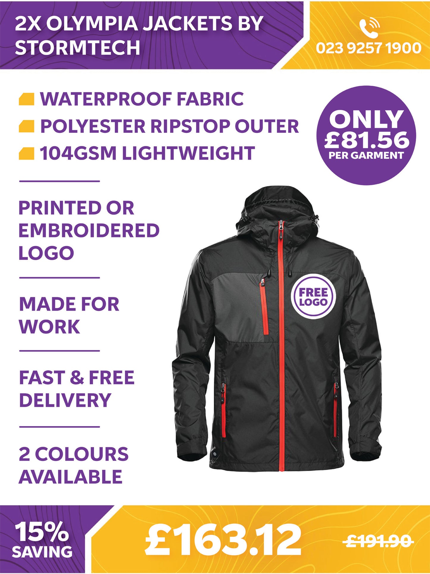 2 x Olympia Jackets by Stormtech