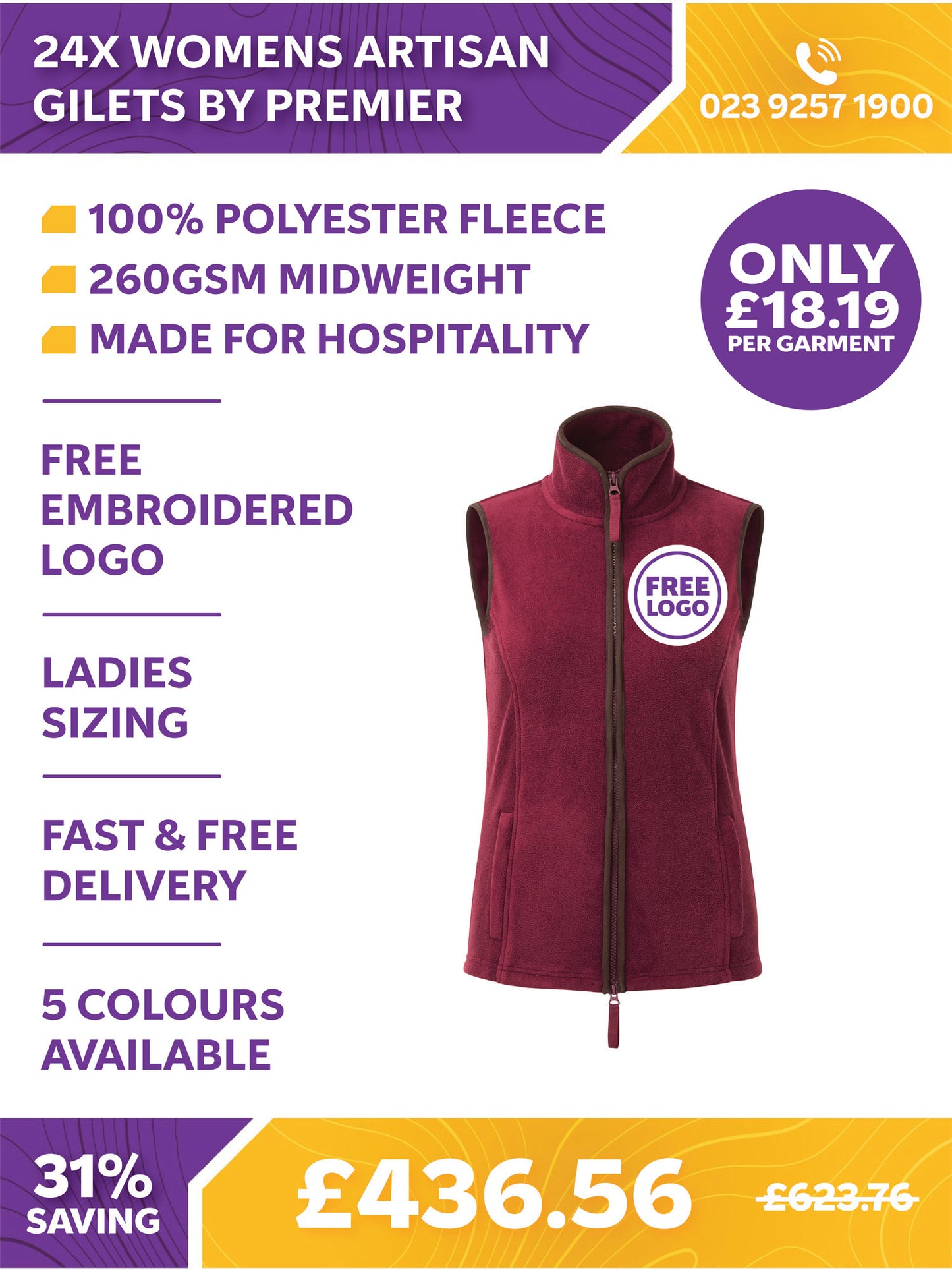 24 x Womens Artisan Gilets by Premier