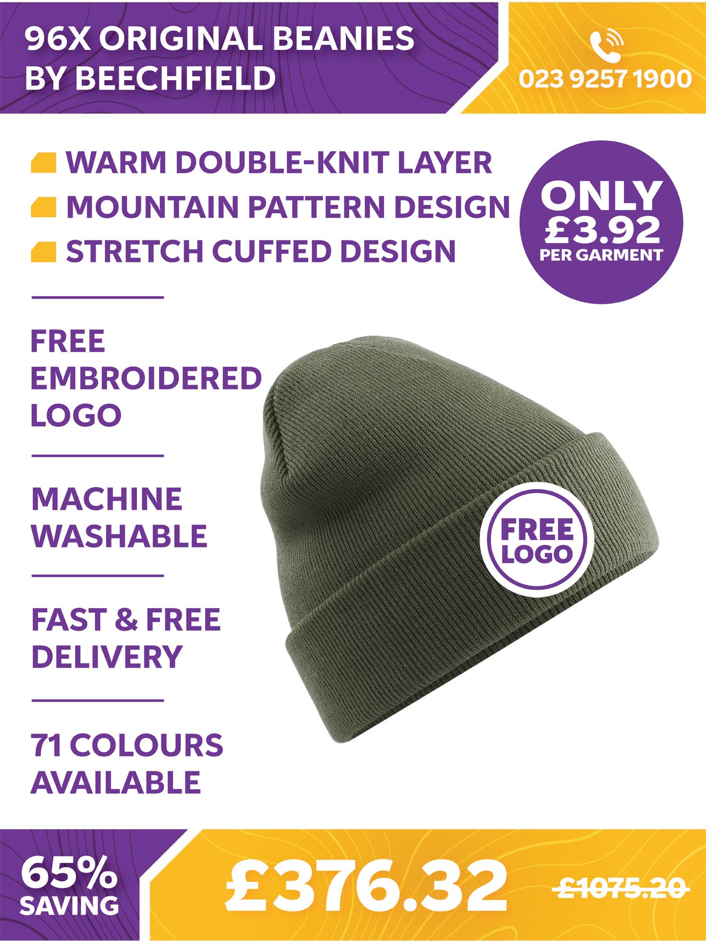 96 x Original Beanies by Beechfield