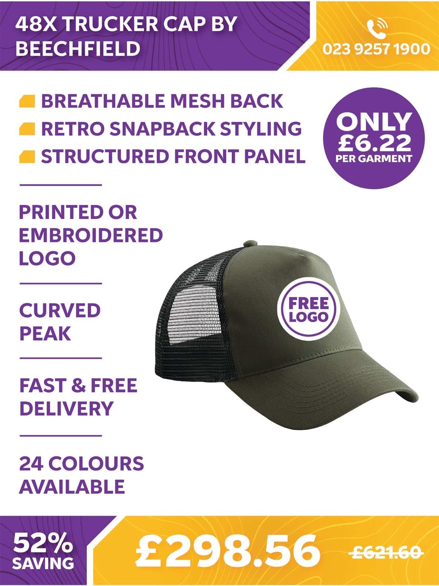 48 x Trucker Cap by Beechfield