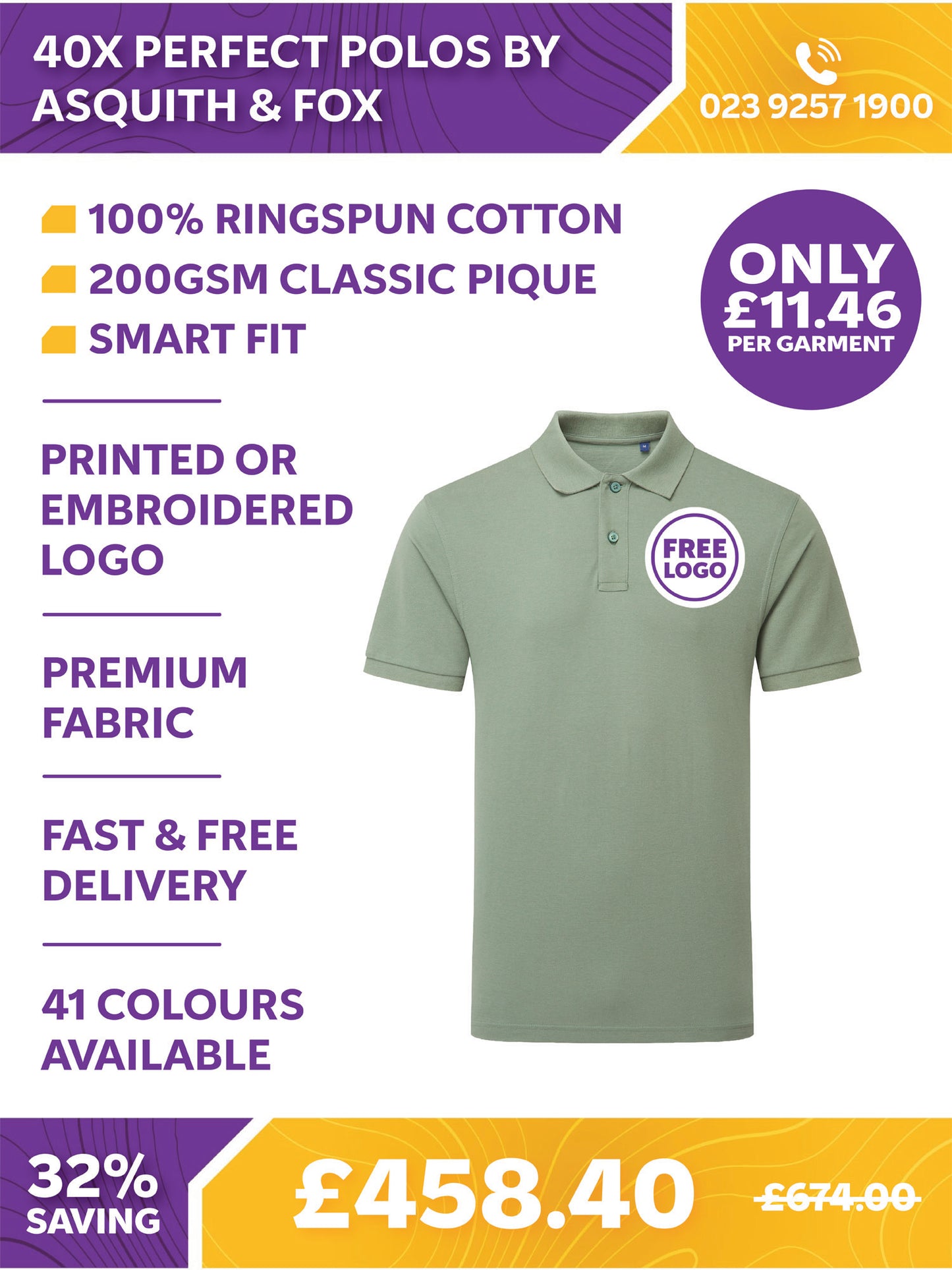 40 x Perfect Polos by Asquith & Fox