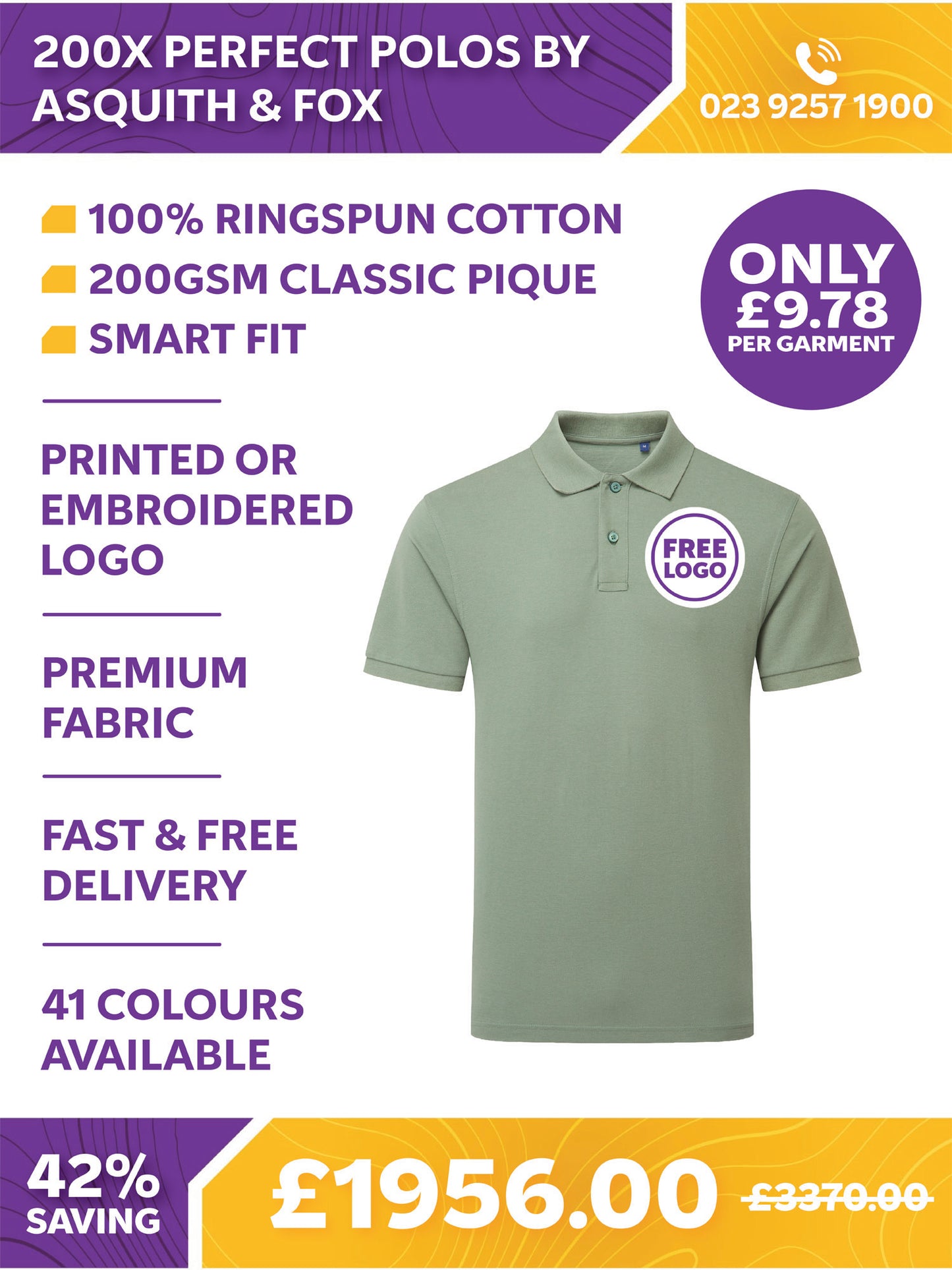 200 x Perfect Polos by Asquith & Fox
