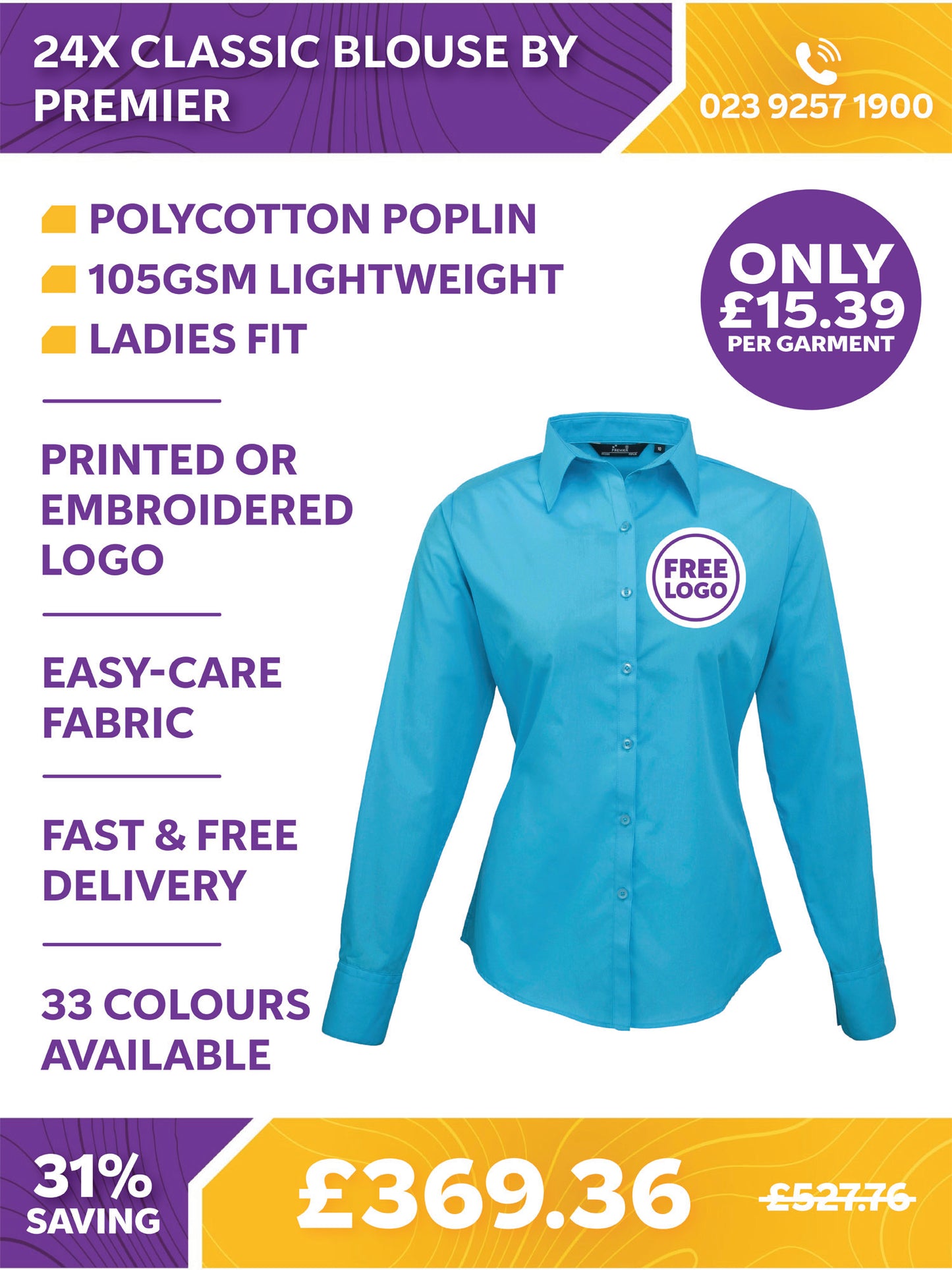 24 x Classic Blouse By Premier