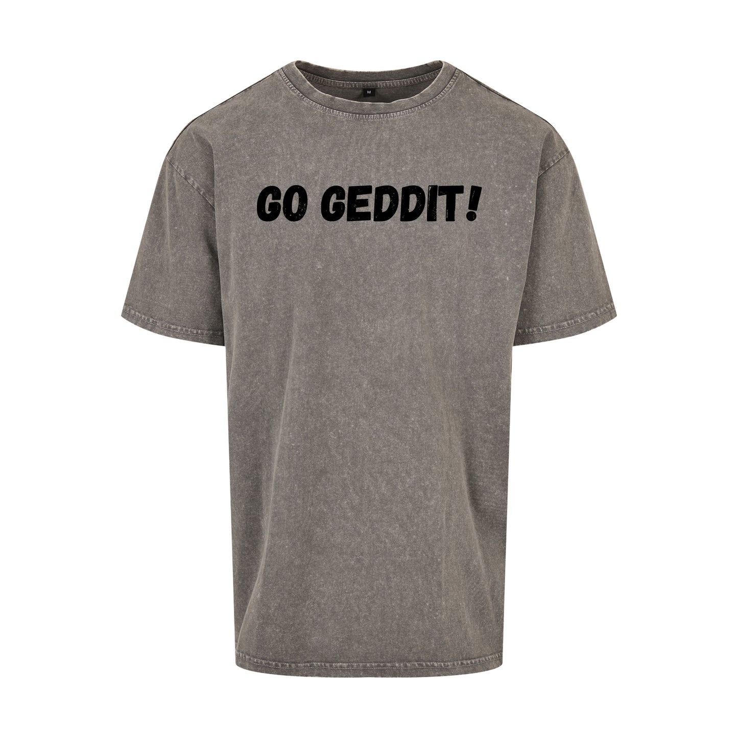 IBH Oversized T-Shirt - Black Print (£33.40 inc VAT) in GO GEDDIT! Asphalt by printlab.clothing — Custom branded clothing by Print Press, featuring premium embroidery produced in our specialist print lab in the UK.