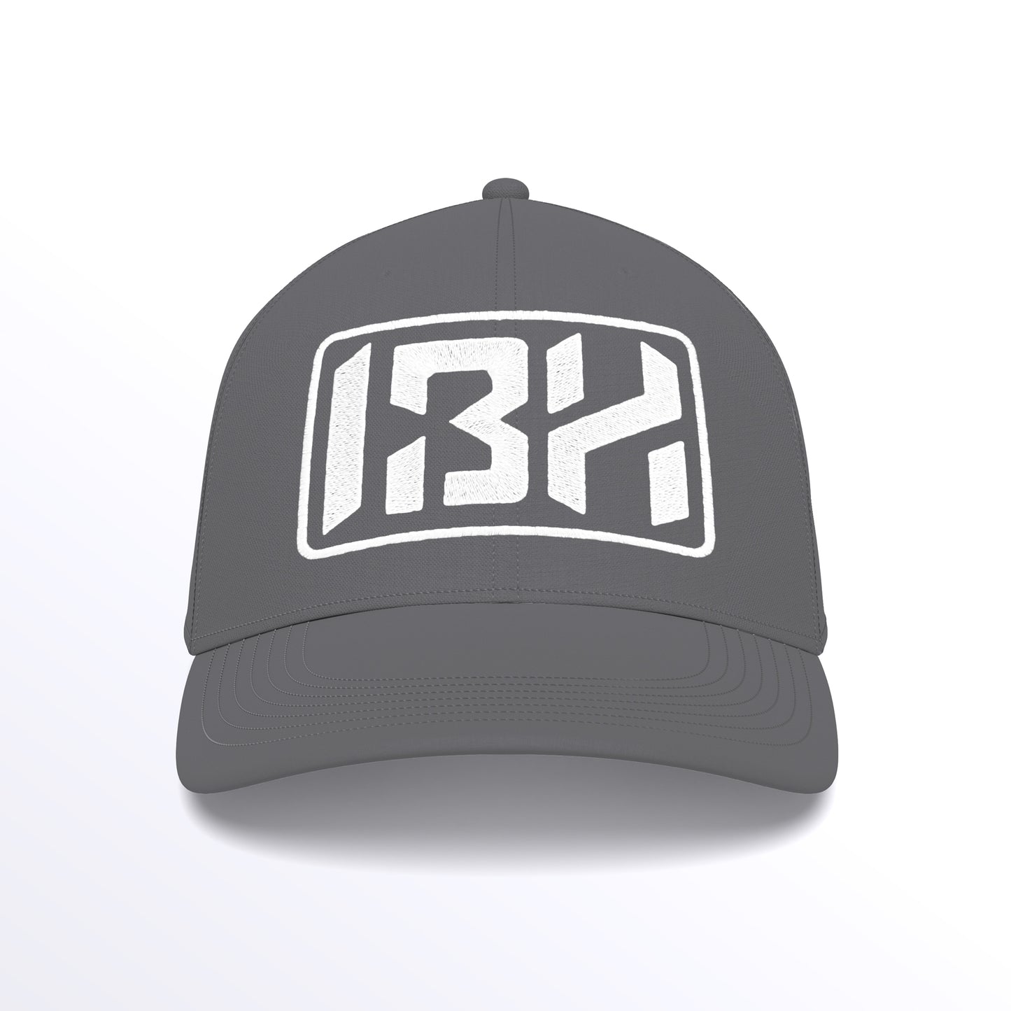 IBH Trucker Cap - Embroidered (£29.40 inc VAT) in White Thread - Graphite Grey Graphite Grey by printlab.clothing — Custom branded clothing by Print Press, featuring premium embroidery produced in our specialist print lab in the UK.