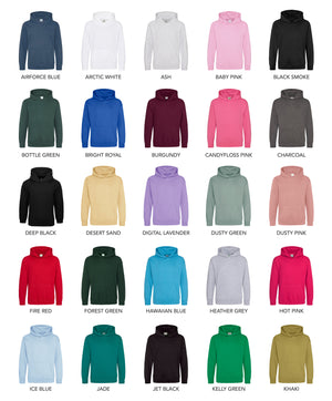 College Hoodie - Kids Size - 51-100 Pieces in by printlab.clothing — Custom branded clothing by Print Press, featuring premium embroidery produced in our specialist print lab in the UK.