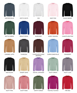 Classic Sweatshirt - Adult Size - 51-100 Pieces in by printlab.clothing — Custom branded clothing by Print Press, featuring premium embroidery produced in our specialist print lab in the UK.