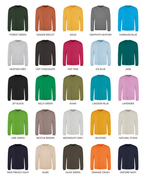 Classic Sweatshirt - Adult Size - 51-100 Pieces in by printlab.clothing — Custom branded clothing by Print Press, featuring premium embroidery produced in our specialist print lab in the UK.