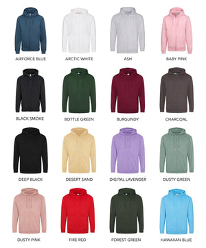 Zipped Hoodie - Adult Size - 25-50 Pieces in by printlab.clothing — Custom branded clothing by Print Press, featuring premium embroidery produced in our specialist print lab in the UK.