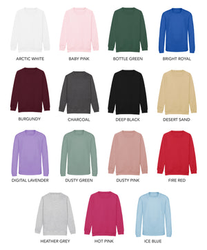 Classic Sweatshirt - Kids Size - 51-100 Pieces in by printlab.clothing — Custom branded clothing by Print Press, featuring premium embroidery produced in our specialist print lab in the UK.