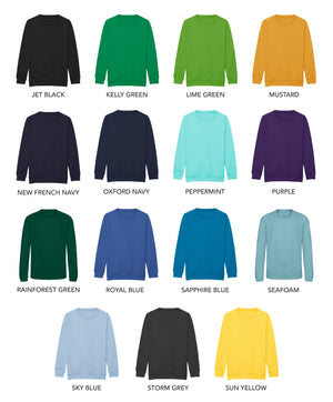 Classic Sweatshirt - Kids Size - 10-24 Pieces in by printlab.clothing — Custom branded clothing by Print Press, featuring premium embroidery produced in our specialist print lab in the UK.